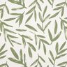 Decor Fabric Half Panama minimalist leaves – pine/natural,  thumbnail number 1
