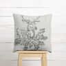 Decorative Panel Tapestry Fabric Deer with Edelweiss – grey,  thumbnail number 5