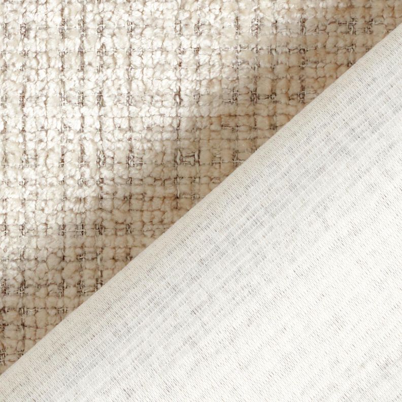 Upholstery Fabric Chenille Plain – almond,  image number 3
