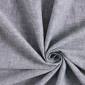 Cotton Linen Blend Mottled – navy blue, 