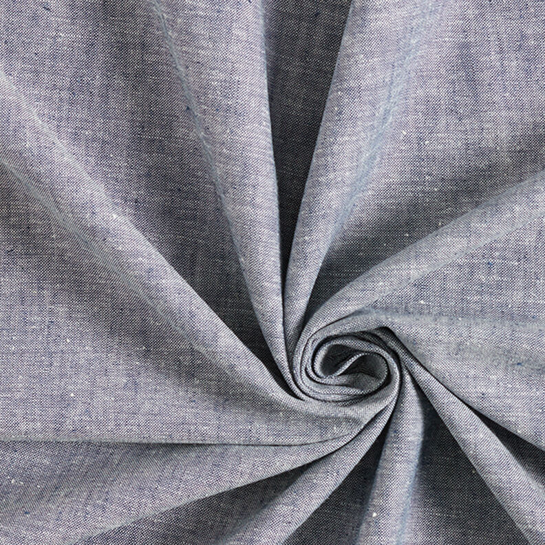 Cotton Linen Blend Mottled – navy blue,  image number 1