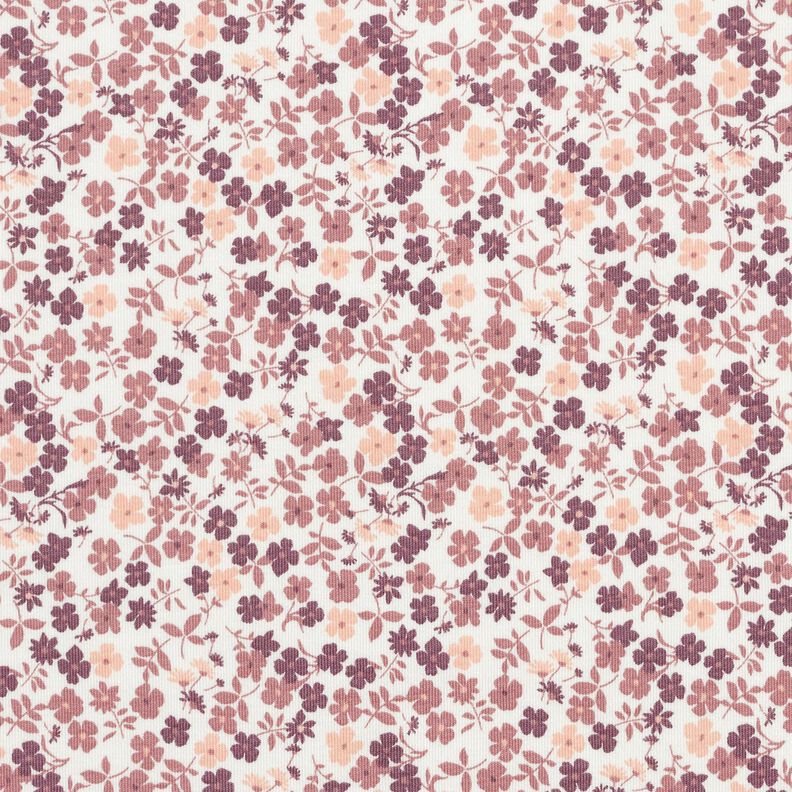 Cotton Jersey sea of flowers &ndash; white/lilac,  image number 1