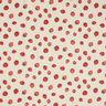 Decor Fabric Half Panama small strawberries – red/natural,  thumbnail number 1