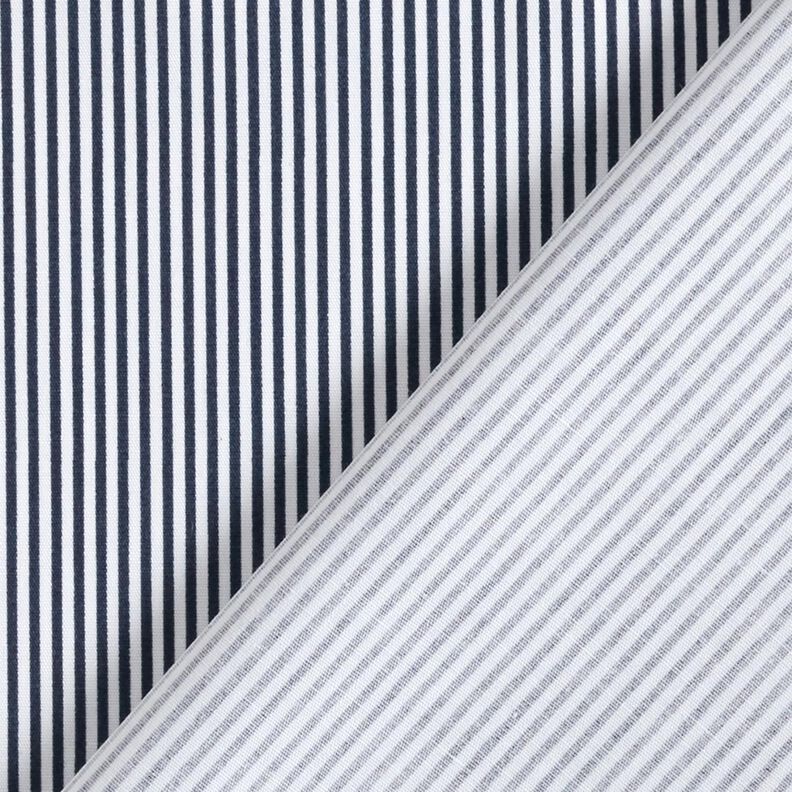 Cotton Poplin Mini stripes – midnight blue/white,  image number 4