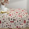 Decor Fabric Half Panama London – natural/red,  thumbnail number 8