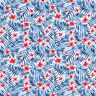 Swimsuit Fabric Flowers and palm fronds – white/indigo,  thumbnail number 1