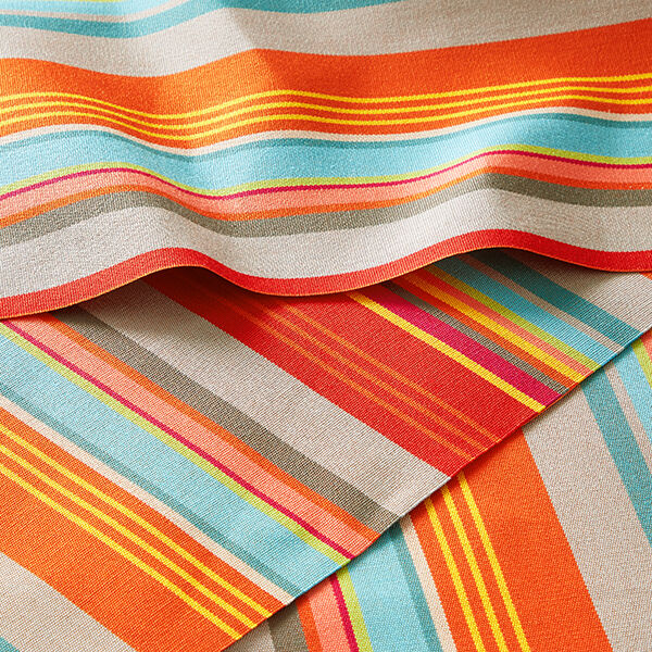 Outdoor Fabric Canvas Stripes – orange/red,  image number 6