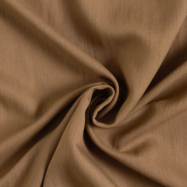 Plain-coloured plain weave viscose blend – light brown,  image number 1