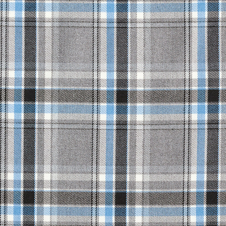 Stretch Trouser Fabric Tartan – grey/black,  image number 1