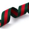Striped Woven Ribbon [40 mm] – green/red,  thumbnail number 2