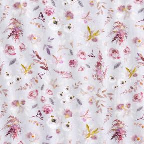 Ribbed Jersey delicate wildflowers digital print – pastel mauve/red lilac, 
