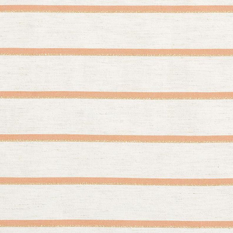 Lurex Stripes Linen Look Fabric – apricot,  image number 1