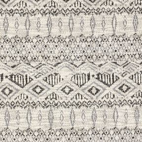 Knitted bouclé ikat pattern – grey/white, 