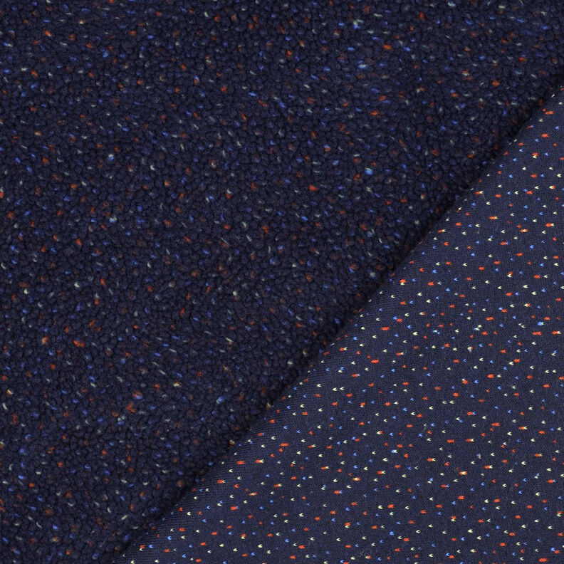 Teddy Fur Tweed Mottled | Poppy Fabrics – navy blue,  image number 4