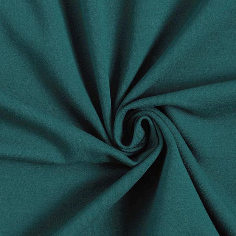 Light Cotton Sweatshirt Fabric Plain – dark green,  image number 1