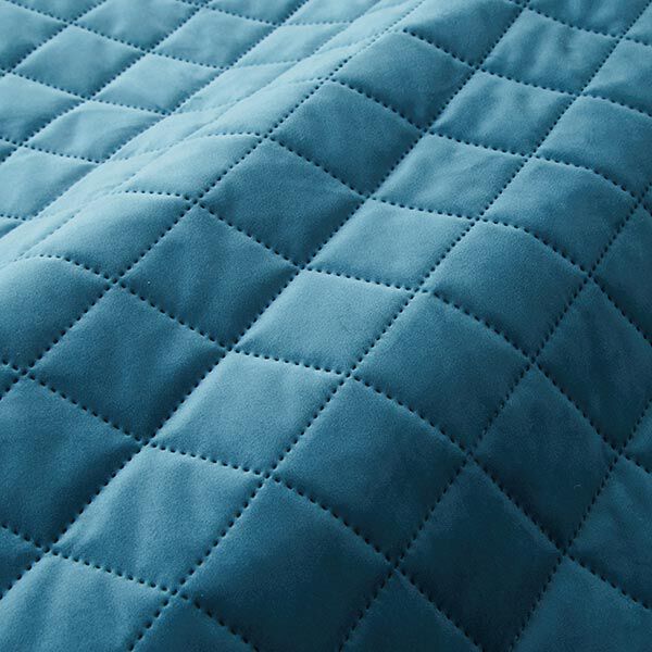 Upholstery Fabric Velvet Quilted Fabric – petrol,  image number 2