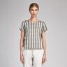 Floral Stripes Cotton Poplin – white/khaki,  thumbnail number 5