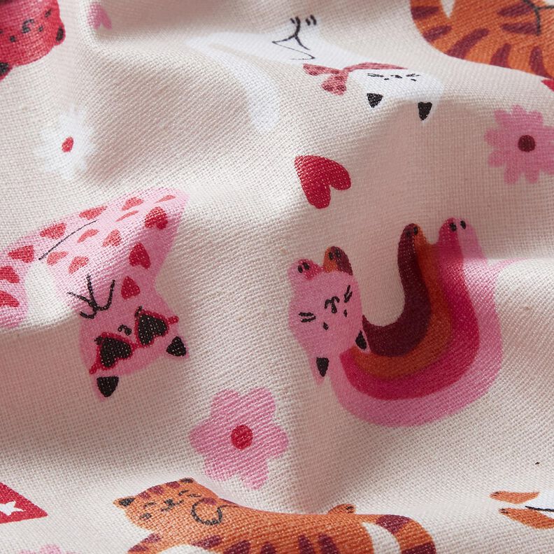 Coated Cotton playful kittens – rosé, image number 2