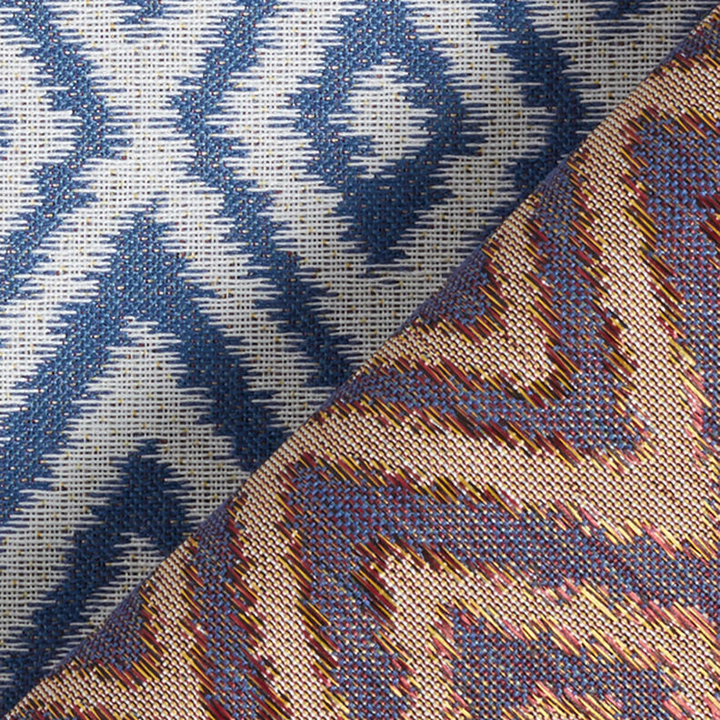 Outdoor fabric jacquard Ethno – blue,  image number 4