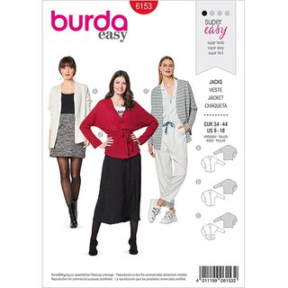 Cardigan, Burda 6153 | 34-44, 