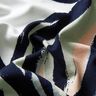 Viscose Jersey large leaves – ivory/midnight blue,  thumbnail number 2