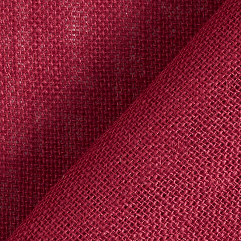 Decor Fabric Jute Plain 150 cm – dark red,  image number 4
