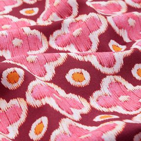 Decor Fabric Canvas Embroidery look – burgundy/pink, 