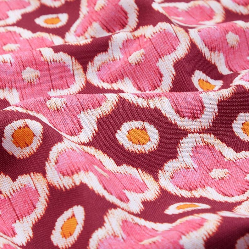 Decor Fabric Canvas Embroidery look – burgundy/pink, image number 2