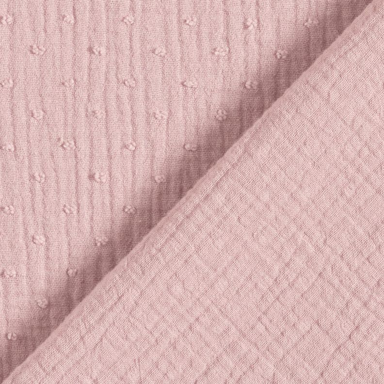 Double Gauze/Muslin dobby – light dusky pink,  image number 4