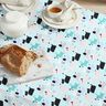 Cotton Cretonne abstract dogs – sky blue/rosé,  thumbnail number 6