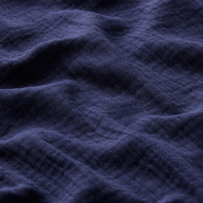 GOTS Double Gauze/Muslin | Tula – navy blue,  image number 3