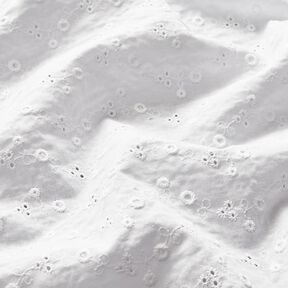 Cotton Batiste Broderie Anglaise Little flowers – white, 
