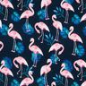 Cotton Jersey Flamingo | Glitzerpüppi – midnight blue/light pink,  thumbnail number 1