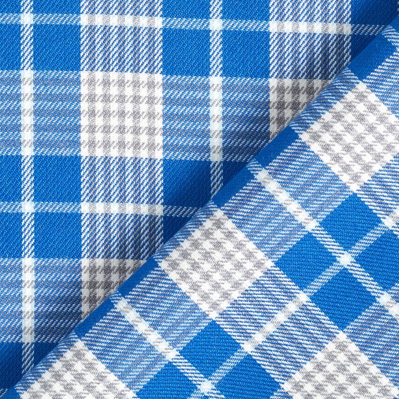 Viscose mix Prince of Wales check – blue, image number 4