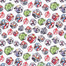 Cretonne Licensed Fabric Avengers Motif Boxes | Marvel – white,  thumbnail number 1