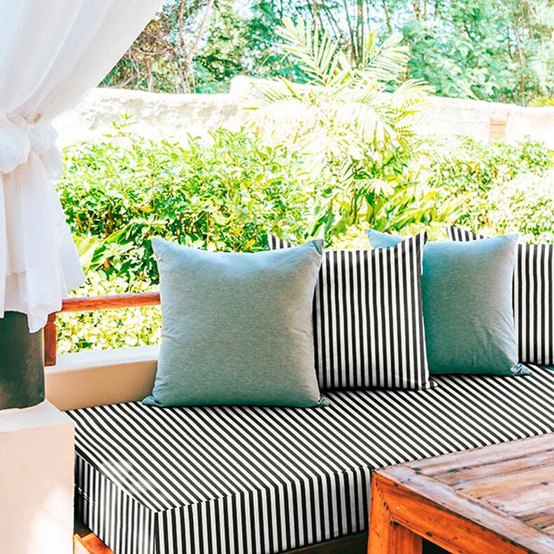 Outdoor Fabric Acrisol Egeo – white/black,  image number 4