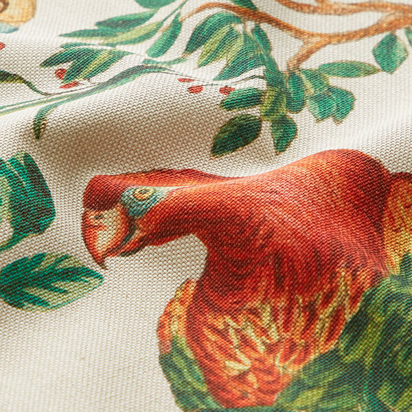 Digital print decorative fabric Parrots – natural,  image number 2