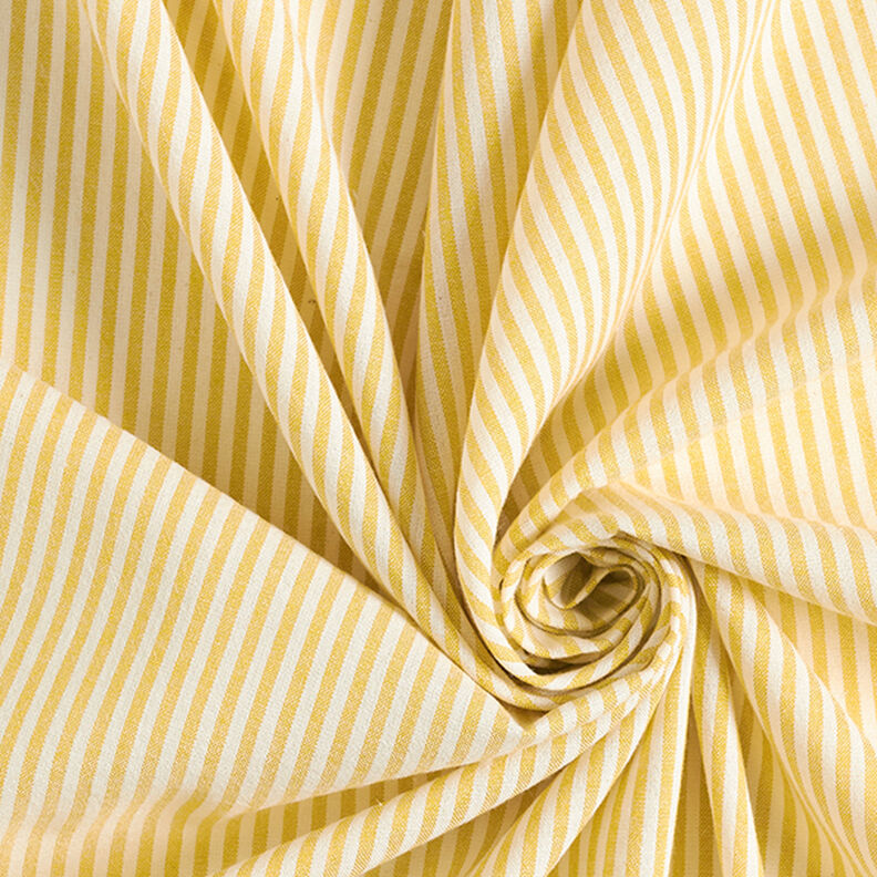 Cotton Viscose Blend stripes – curry yellow/offwhite,  image number 3