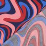Sateen retro waves| Poppy Fabrics – navy blue/pink,  thumbnail number 4