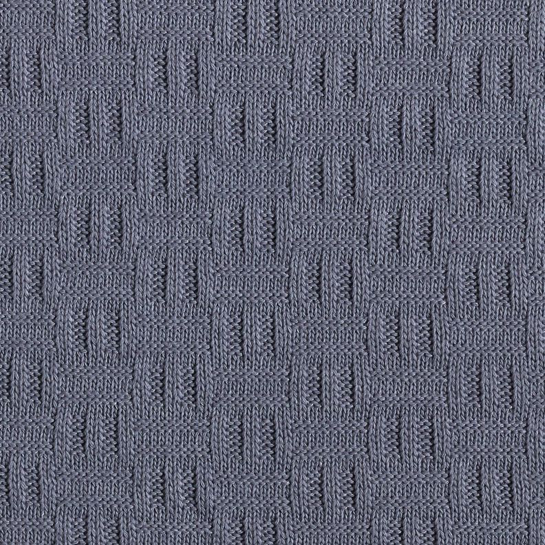 Knit Fabric broken ribbed pattern – blue grey,  image number 1