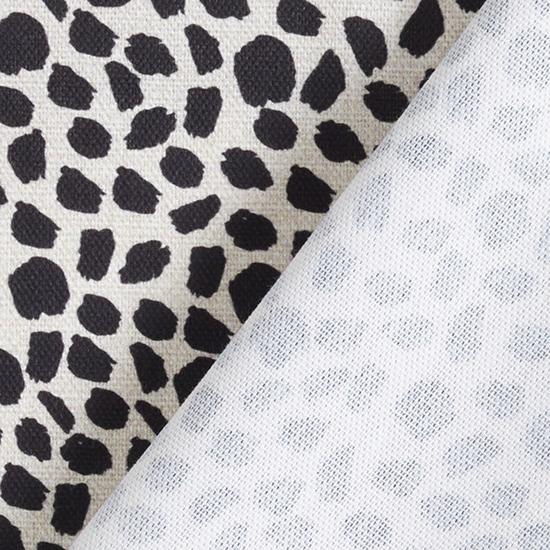 Decor Fabric Half Panama Leopard Print – black/natural,  image number 4