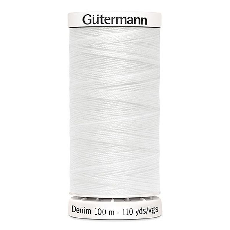 Denim Thread [1000] | 100m  | Gütermann – white,  image number 1