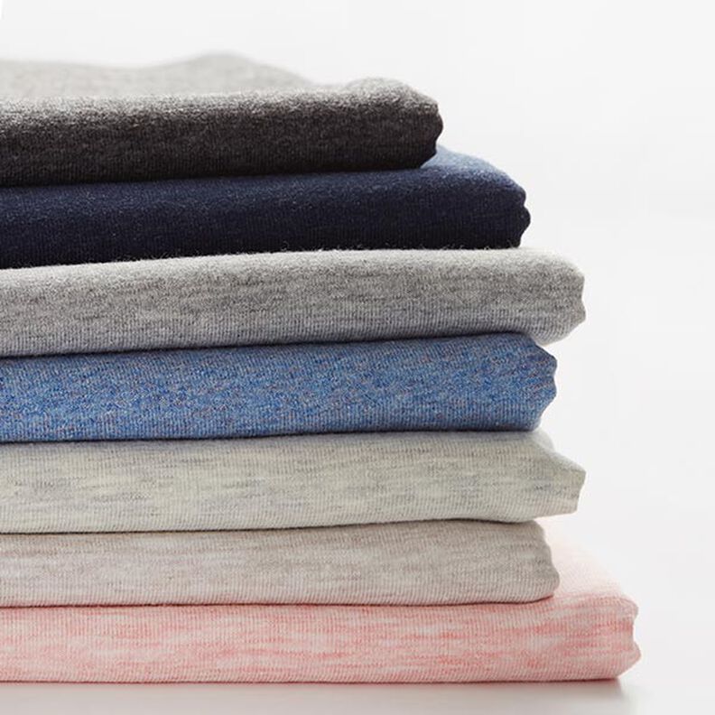 Mottled Medium Cotton Jersey – light grey,  image number 4