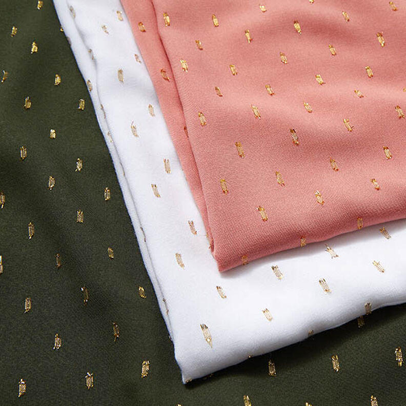 Glitter droplets viscose fabric – dusky pink,  image number 6