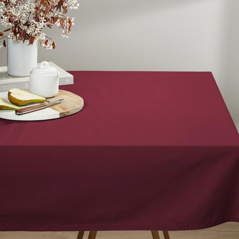 pure heavy linen Plain – burgundy,  image number 7