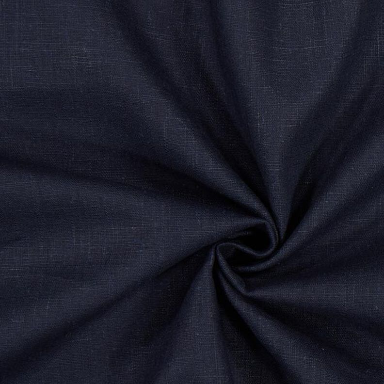 Linen fabric Ramie mix medium – blue-black,  image number 1