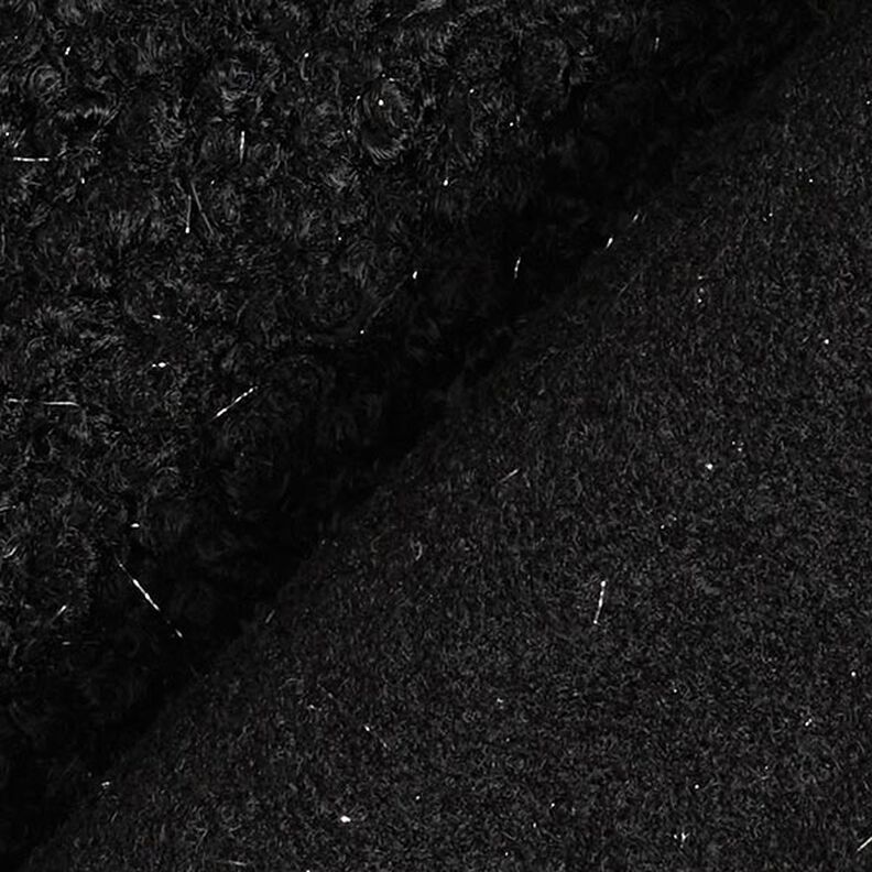 Shiny Threads Bouclé Knit – black,  image number 3