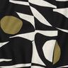 Viscose Linen Blend geometric pattern – black/olive,  thumbnail number 2