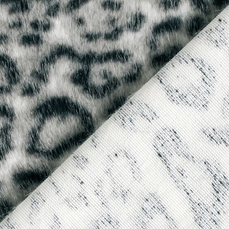 Faux Fur Snow Leopard – silver/anthracite,  image number 4