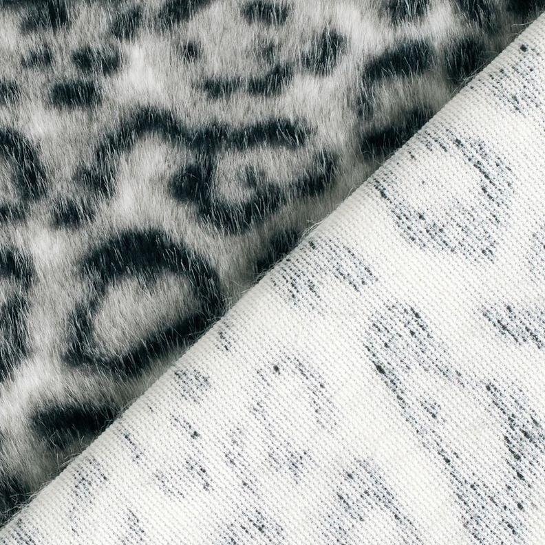 Faux Fur Snow Leopard – silver/anthracite, image number 4